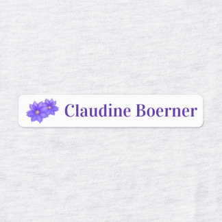 Etiquetas Clematis Flowers Ferro Nos Rótulos