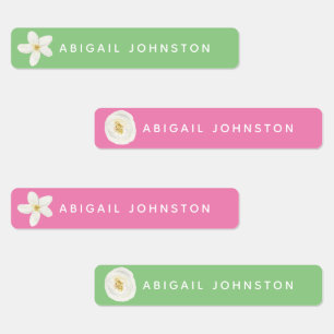 Etiquetas Cód. Aquarela Branca Monograma Floral