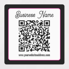 Etiquetas Código QR com letra cursiva de script