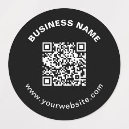 Etiquetas Código QR com Nome da Empresa Texto Circular em Ne