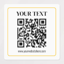 Código QR e texto editáveis com borda de ouro amar