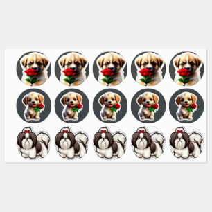 Etiquetas Coleção Adorável Puppy Stickers