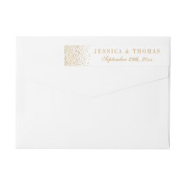 Etiquetas Coleção de Casamentos Vintage Glam Dourado Confett