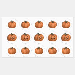 Etiquetas Coletor de abóbora do Halloween, desenhar manual