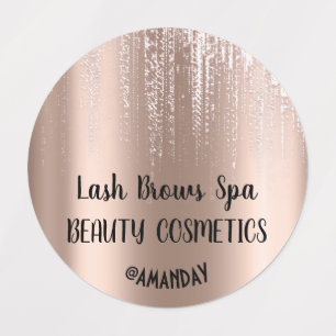 Etiquetas Coloca Rosa Cosméticos Balm Sap Unhas Delicado