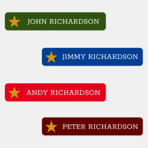 Etiquetas Colores Brilhantes Nomes de etiqueta/Etiquetas à p