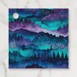 Etiquetas Coloridas de Arte da Floresta Batik