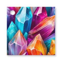 Etiquetas Coloridas de Arte de Cristal Rock