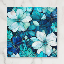 Etiquetas Coloridas De Arte De Tinta Floral