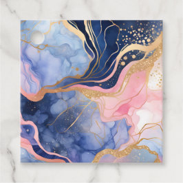 Etiquetas Coloridas de Arte de Tinta Marble