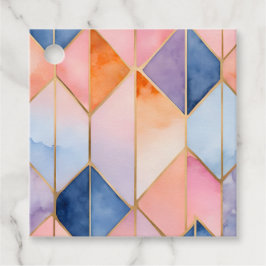 Etiquetas Coloridas De Arte De Vidro Colorida