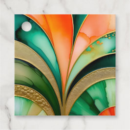 Etiquetas Coloridas de Presente na Arte Deco