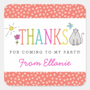 Etiquetas coloridas do favor do aniversário dos