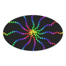 Etiquetas coloridas do pop art do arco-íris