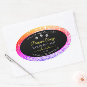 Etiquetas coloridas do Rainbow Glitter e do produt