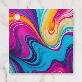 Etiquetas Coloridas para Presente de Arte em Papel