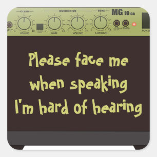 Etiquetas com deficiência auditiva do ampère