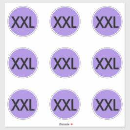Etiquetas com vinhetas de tamanho de vestuário