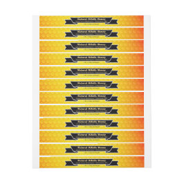 Etiquetas Comida de Banner Moderno Honeycomb