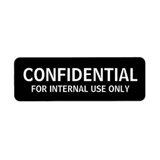 Etiquetas CONFIDENCIAIS