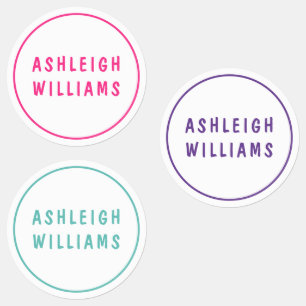 Etiquetas Conjunto de Nome Personalizado Minimalista Feminin
