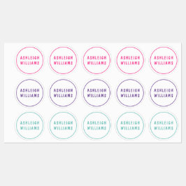 Etiquetas Conjunto de Nome Personalizado Minimalista Feminin