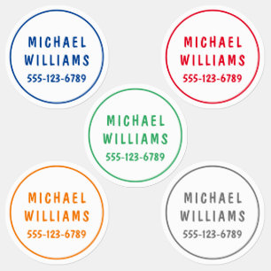 Etiquetas Conjunto de Nomes de Menino Personalizado Moderno 