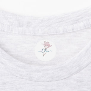 Etiquetas Cor d'água do esboço floral personalizada