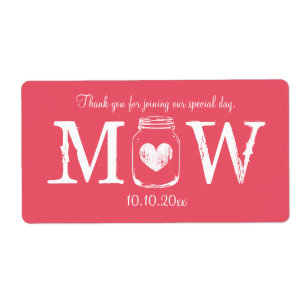 Etiquetas cor-de-rosa corais da garrafa de água d