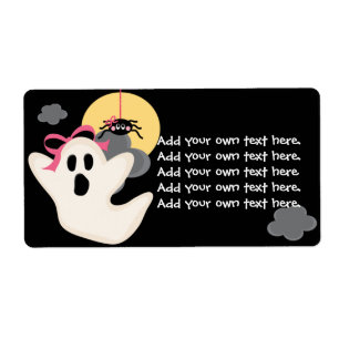 Etiquetas cor-de-rosa da aranha do fantasma do