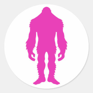 Etiquetas cor-de-rosa de Sasquatch
