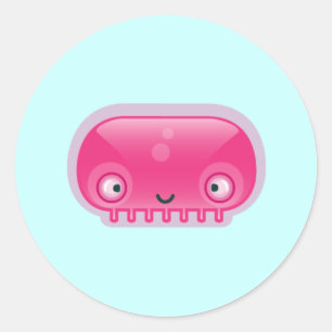Etiquetas cor-de-rosa do Bloop de Squishies
