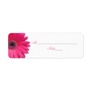 Etiquetas cor-de-rosa do cartão do lugar do