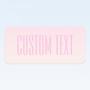 Etiquetas Cor de rosa para mascar o sol com texto personaliz