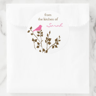 Etiquetas cor-de-rosa personalizadas femininos do