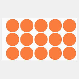 Etiquetas Cor Sólida Laranja Mango | Clássico | Elegante