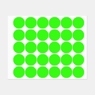 Etiquetas Cor Sólida Neon Verde