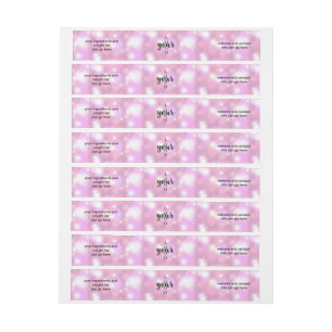 Etiquetas Corações Luminosos Cor-de-Rosa Envolvem-se à volta