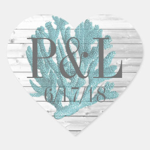 Etiquetas corais de madeira e Beachy