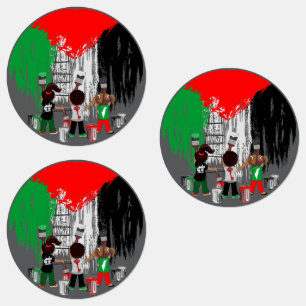 Etiquetas Crianças de Gaza pintando a bandeira da Palestina
