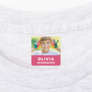 Etiquetas Crianças Fotografia Moderna, Simples, Rótulo de Ve