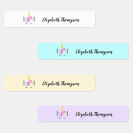 Etiquetas Crianças personalizadas rotulam Cute Unicorn