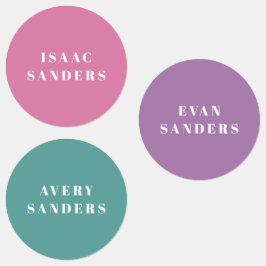 Etiquetas Crianças Simples de volta ao Nome à Prova de Água 