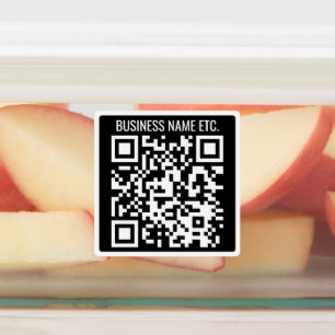 Etiquetas Crie Seu Próprio Código QR & Informações Preto e