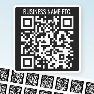 Etiquetas Crie Seu Próprio Código QR & Informações Preto e
