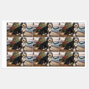 Etiquetas Cruzeiro de Natal Bernedoodle: Feriado Pawsome