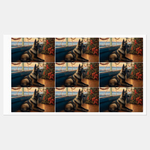 Etiquetas Cruzeiro de Natal de Shepherd Belga: Feriado Pawso