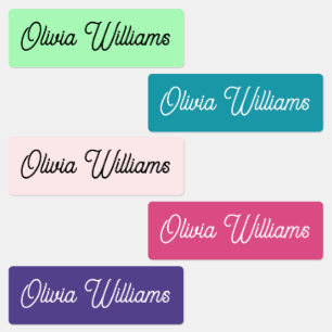 Etiquetas Cuidados de dia à prova d'água de volta ao nome da