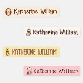 Etiquetas Cuidados Diários/Escolas De Animais Cujo Cachinho 