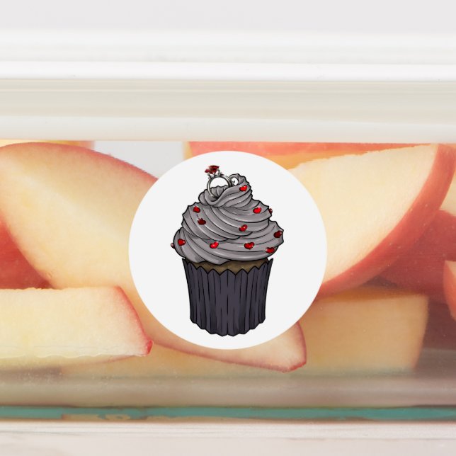 Etiquetas Cupcake de proposta doce (Afixado)